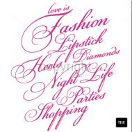 Perstransfer: Love is fashion lipstick etc 28x35 - W1