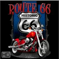 Perstransfer: ROUTE 66 with shield 25x35 - W1