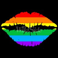 Perstransfer: Rainbow lips neon 23x15 - W1