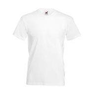 T-shirt Fruit of the Loom ronde V-hals-white