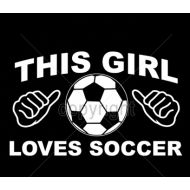 Perstransfer: This girl loves soccer 30x18 - W1