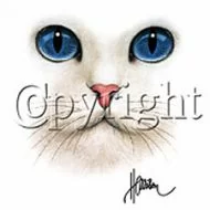 Perstransfer: Big blue eyed cat 31x33 - H1