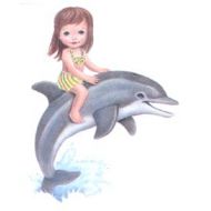Perstransfer: Meisje speelt met dolfijn 15x18 - H2