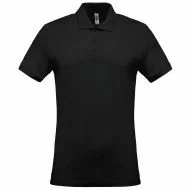 Men's pique polo korte mouw black