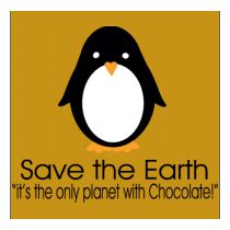Perstransfer: Save the earth penquin 18x15- W1