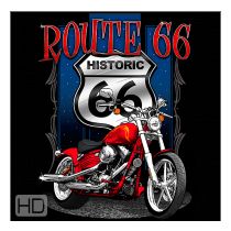 Perstransfer: ROUTE 66 with shield 25x35 - W1