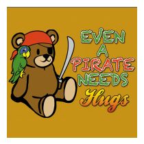 Perstransfer: Even a pirate need hugs (bear) 15x13 - W1