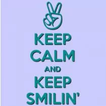 Perstransfer: Keep calm and keep smilin 18x33 - W1