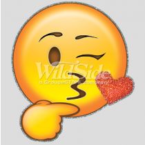 Perstransfer: Happy face heart kiss emoji 15x18 - W3
