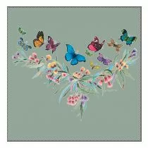 Perstransfer: Flowers butterflies and birds 33x31- H2